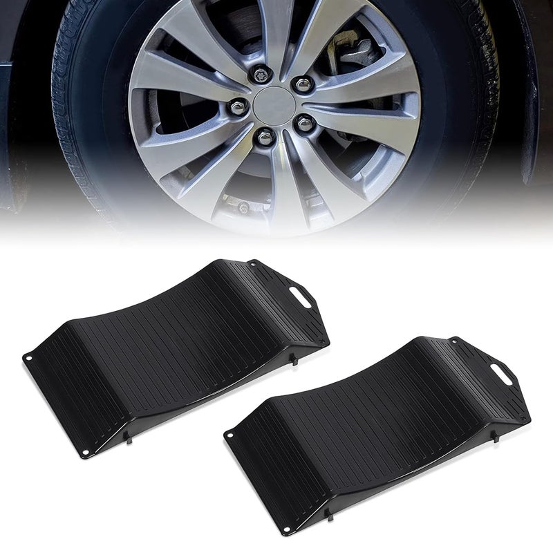 EIMSOAH Tire Saver Ramps,Anti Slip Boat Trailer Tire Savers Heavy Duty,2 Pack Car Ramps Metal for Flat Spot,Flat Tire Prevention, for Car Truck RV Trailer(18P: 44.4x19.5x3.5cm/17.48x7.67x1.37in) - Image 1